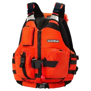 mont-bell Rescue Floating Vest Orange High Buoyancy Life Jacket Adjustable New - Picture 1 of 8