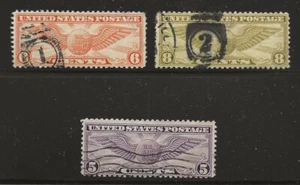 US Scott #C16-17 & C19, Singles 1931-34 Air Mail FVF Used - Picture 1 of 1