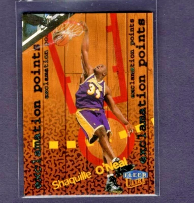 1998-99 FLEER ULTRA EXCLAMATION POINTS #4 SHAQUILLE O'NEAL RARE OFF GRADE GOOD - image 1 of 2