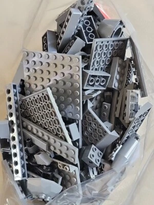 LEGO Lot of 1 Pound Dark Gray Bricks Blocks Parts Pieces Authentic Sorted - Image 1 of 2
