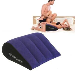 Inflatable Sex Pillow Magic Cushion Triangle Love Position Sweetheart Gift-Blue