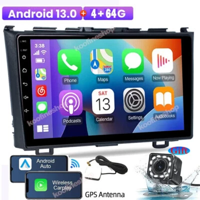 For 2007-2011 Honda CRV 4+64GB Android 13 Carplay Car Stereo Radio GPS Navi SWC - Image 1 of 4