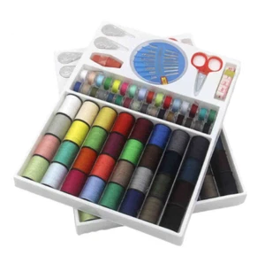 100 Pcs Portable Storage Box Travel Set Sewing Kits  Needle Measure Scissor - Picture 1 of 3