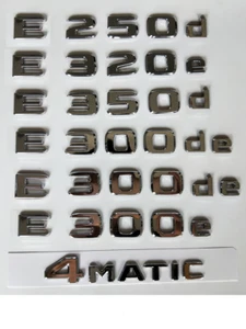 Chrome W211 W212 W213 E200d E220d E300e E300d E350e E350de E300de E400d Emblems - Picture 1 of 24