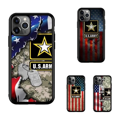 Protective Case Army Military American Flag For iPhone Samsung Galaxy S23 - Image 1 of 4