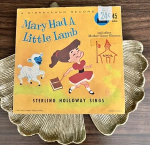A DISNEYLAND RECORD MARY HAD A LITTLE LAMB And Other Mother Goose Rhymes 45 rpm - Picture 1 of 3