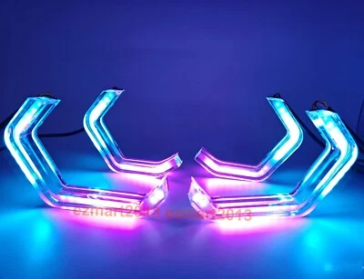 Anillo halo DRL cristal dinámico flujo color sueño cristal RGB para BMW F12 F13 F06 M6 640d Foto 1 de 4