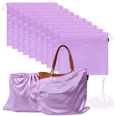 10 Pack Silk Dust Cover Storage Bags for Purses Handbags, 23.6 x 19.6 Inch - Image 1 of 4