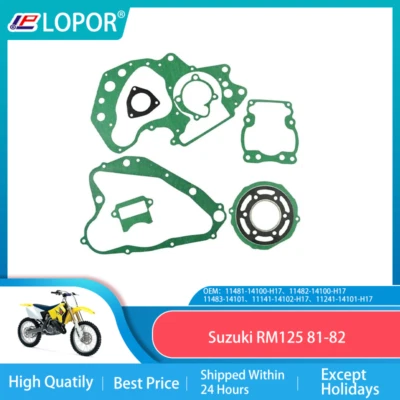 Junta de reparación del cárter del cilindro del motor LOPOR se aplica a Suzuki RM125 125X 81-82 Foto 1 de 4