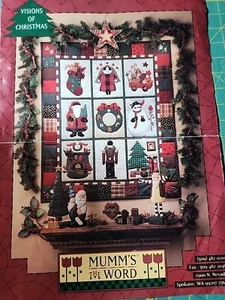 Visions of Christmas Debbie Mumm's The Word Quilt Applique Pattern 31x37" - Picture 1 of 2