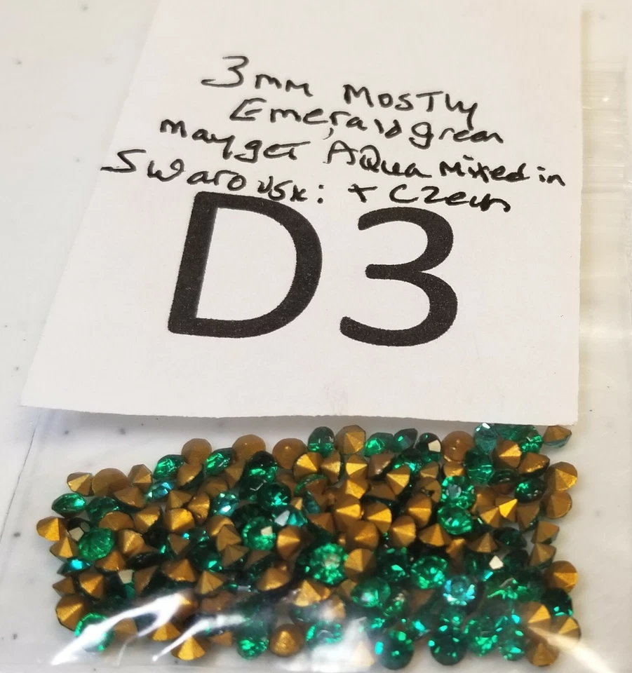 Vtg Crystal 3mm 3.5mm Sparkly & Old Rhinestone Czech + Jewelry Craft Repair 2008 - Image 1 of 1