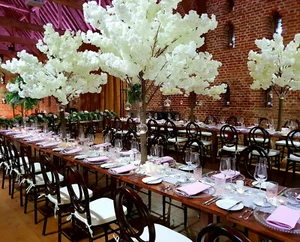 PIEZA CENTRAL DE ÁRBOLES DE FLORES ARTIFICIALES DE SEDA 140CM 5 COLORES DECORACIÓN DE BODA - Imagen 1 de 9
