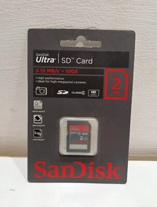 Sandisk Ultra 2GB SD Card Memory Card 15MB/S for High megapixel Cameras Genuine - Picture 1 of 2