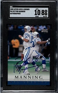 2000 UD Legends Peyton Manning PM Autograph 10 Auto Grade - Picture 1 of 2