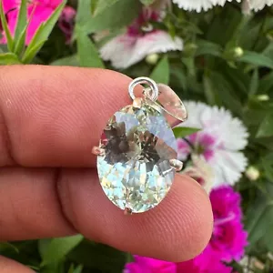 Colgante de Turmalina Verde Natural Certificado 13 CT Plata 925 - Lujoso y Raro - Imagen 1 de 7