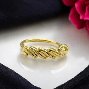 18K Echt Gold Indisch Party Kleidung Nase Ringe Nase Reifen Ring 22g - Bild 1 von 4