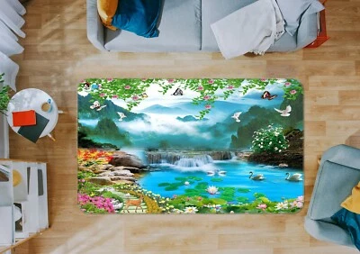 MARKENLOS 3D Schöne Landschaft C2101 Spiel Rutschfester Teppich Matte Foto Teppich Amy