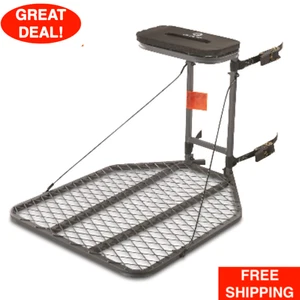 Hang-on Tree Stand Flip-Up Seat Steel Game Deer Hunting Outdoor 300-Lb. Capacity - Picture 1 of 24