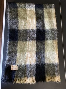 RARE VINTAGE LIBERTY OF LONDON 100% MOHAIR BLANKET MULTI COLOR MADE IN SCOTLAND - Picture 1 of 9