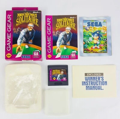 Poker Face Paul's Solitaire (Sega Game Gear, 1994) Complete In Box With Inserts - Image 1 of 4