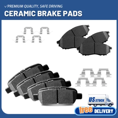 Pastillas de freno delanteras traseras cerámicas para Nissan 370Z Infiniti EX35 FX35 G25 M35 QX70 8* Foto 1 de 4