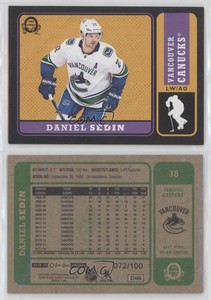 2018-19 O-Pee-Chee Retro Black /100 Daniel Sedin #38 HOF