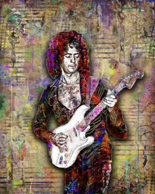 Póster Ritchie Blackmore Deep Purple 8x10 pulgadas, arte musical púrpura profundo envío gratuito a EE. UU. Foto 1 de 4