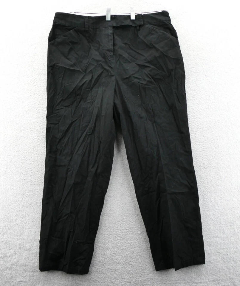 Pantalones de vestir Kate Hill 14W para mujer 36x32 talla grande 14 negro traje pantalones pantalones Foto 1 de 4