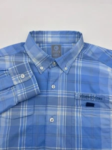 Vineyard Vines Hemd Erwachsene Large blau/weiß Wal Knopfleiste Hafen belüftet Herren - Bild 1 von 13