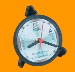 TEMPTATIONS CLOCK Desk Side Table Upcycled Vinyl Record Hit Single CLOCK Size 4" - Picture 1 of 14