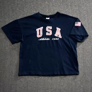 VTG USA Athletic 1995 T-shirt Mens Size XL (short) Pro Spirit American Flag 90s - Picture 1 of 11