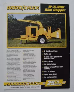 WOOD CHUCK W/C-9HD Disc Chipper 1990s dealer sheet brochure - English - USA - Photo 1 sur 2