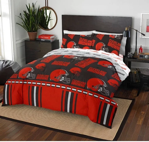 Cleveland Browns NFL Rotary Full Bed in a Bag Set Cover