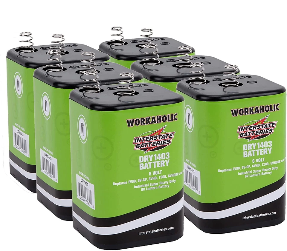 Interstate Batteries 6V HD Lantern Flashlight Battery 6-Pack 6 Volt 7000 mAH ... - Image 1 of 4