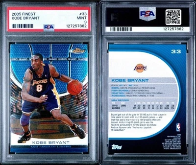 2005-06 Topps Finest #33 Kobe Bryant Los Angeles Lakers PSA 9 - Image 1 of 4