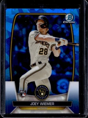2023 Bowman Chrome Sapphire Joey Wiemer RC Rookie #41 Brewers - Image 1 of 2