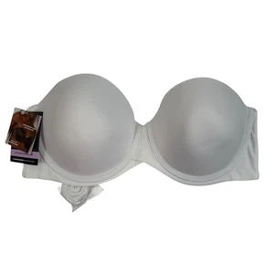 Reggiseno Maidenform 36D Stay Put senza spalline convertibile push up ferretto bianco NUOVO - Foto 1 di 20