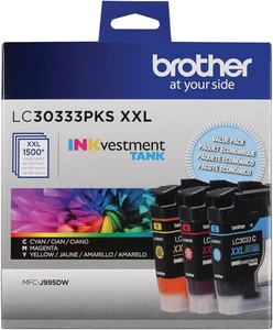 New Genuine Brother LC3033XXL Black Cyan Magenta Yellow 4pk Ink Cartridges 25/26 - Picture 1 of 16