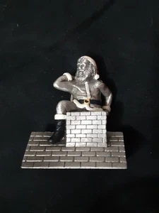 Hudson 1990 Pewter Santa On Roof Top #5328 - Picture 1 of 3