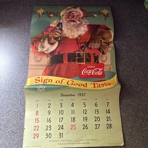 1957 1958 Coca Cola Calendar December - Picture 1 of 7