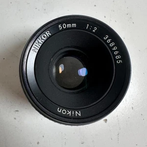 Nikon Nikkor 50mm f/2 Manual F-Mount Standard Lens For Film SLR Camera - Picture 1 of 11