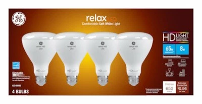 LED Relax Soft White Light Bulbs, BR30 Medium Base, 8 Watt, 4-Pk. - 93129973 - Image 1 of 1