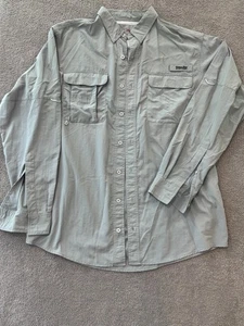 World Wide Sportsman XLT Long Sleeve Fishing Shirt Gray Vented Outdoor Safari Me - Picture 1 of 8