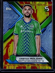 Cristian Roldan 2024 Topps MLS Superstars Molten Rare Fire Spot #103 Seattle - Picture 1 of 2