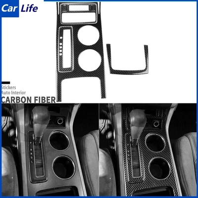 6x Cubierta de panel de cambio de marchas de consola de fibra de carbono real para Chevrolet Traverse 09-17 Foto 1 de 4