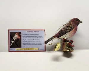Danbury Como Nuevo Mano Adorno de Navidad Pájaro Cantor - Pinzón Púrpura - Imagen 1 de 1