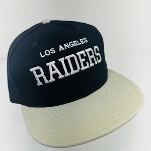 Vintage AJD Los Angeles Raiders Snapback Script Double Knit Made In USA - Picture 1 of 15