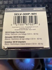 Lutron Skylark 300W einpoliger voreingestellter Dimmer weiß SELV-300P-WH 027557670272 - Bild 1 von 6