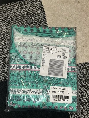 mujer dentro camisa dormir grande azul floral nueva Foto 1 de 3