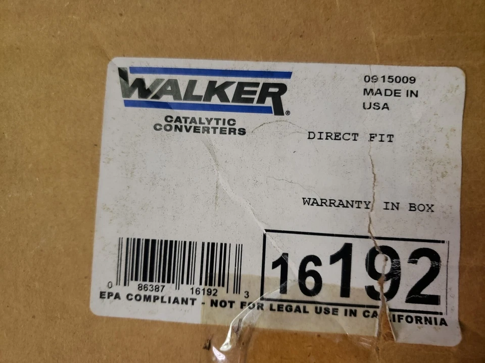 Convertidor catalítico Walker Escape 16192 Ultra Epa ajuste directo Nissan Máxima Foto 1 de 1